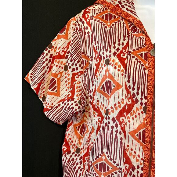 OLEG CASSINI SPORT Linen Gorpcore Utility Safari Streetwear Zip Hoodie Shirt XL - Picture 5 of 15